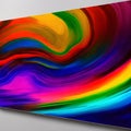 Abstract marbled acrylic paint ink painted waves painting texture colorful background banner - Bold colors, rainbow colo Royalty Free Stock Photo