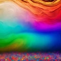 Abstract marbled acrylic paint ink painted waves painting texture colorful background banner - Bold colors, rainbow colo Royalty Free Stock Photo