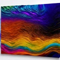 Abstract marbled acrylic paint ink painted waves painting texture colorful background banner - Bold colors, rainbow colo Royalty Free Stock Photo