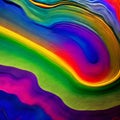 Abstract marbled acrylic paint ink painted waves painting texture colorful background banner - Bold colors, rainbow colo Royalty Free Stock Photo