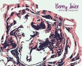 Abstract marbling ebru berry joice background Royalty Free Stock Photo