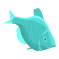Abstract marine fish icon, isometric style Royalty Free Stock Photo