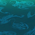 abstract marine texture. vector blue art background Royalty Free Stock Photo
