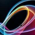 Abstract math neon background. Geometric element, line design, square pattern.