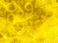 Abstract math yellow arrows background