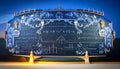 Abstract Mathematical Formula on Chalkboard. Science concept. Generated Image Royalty Free Stock Photo