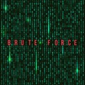 Abstract matrix background. Hacker attack. Royalty Free Stock Photo