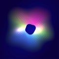Abstract matrix coding background with colorful wavy structure for futuristic hi-tech technology.