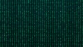 Abstract matrix. Computer code. Dark background of many numbers. Big data and cybersecurity. 3d Royalty Free Stock Photo