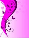 Abstract Mauve Floral Backround