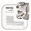 Abstract maya and aztec symbol of an eagle