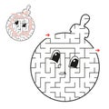 Abstract maze. Game for kids. Puzzle for children. Labyrinth conundrum. Find the right path. Education worksheet. With answer. Royalty Free Stock Photo