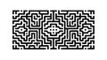Abstract Maze Pattern Labyrinth Geometric Background, vector design Generative AI Royalty Free Stock Photo