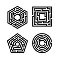 Abstract maze set