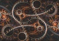 Abstract mechanical background, steampunk fractal