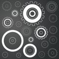 Abstract mechanical gears background. Royalty Free Stock Photo