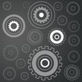 Abstract mechanical gears background. Royalty Free Stock Photo