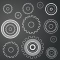 Abstract mechanical gears background. Royalty Free Stock Photo