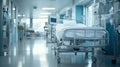 Abstract medical background blurred interior of a hospital with soft focus and vibrant colors