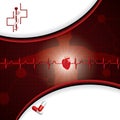 Abstract medical cardiology ekg