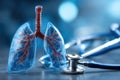 Pulmonary function tests process and effectiveness in lung care Royalty Free Stock Photo