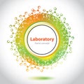 Abstract medical laboratory emblem - circle element