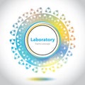 Abstract medical laboratory emblem - circle element