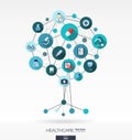 Abstract medicine background. Growth tree concept Royalty Free Stock Photo