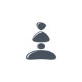 Abstract meditation stone symbol. Vector Illustration Royalty Free Stock Photo