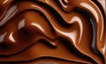 Abstract melted chocolate surface for background.Generative AI.