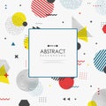 Abstract Memphis geometric color shape business cover design decorate background. illustration vector eps10 Royalty Free Stock Photo