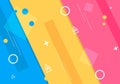 Fashionable Memphis-style background. Stylish shades. Bright and stylish colors. Concept for the web