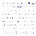Abstract Memphis Style Geometric Design Elements Collection. Clean and Modern Graphics for Creative Projects