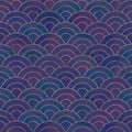 Abstract mermaid fish scale wave japanese seamless pattern Royalty Free Stock Photo