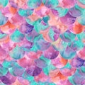 Abstract mermaid scales seamless pattern. Fish skin texture in holographic colors Royalty Free Stock Photo