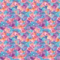 Abstract mermaid scales seamless pattern. Fish skin texture in holographic colors Royalty Free Stock Photo