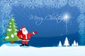 Abstract merry christmas card with santa Royalty Free Stock Photo