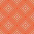 Abstract mesh geometric seamless pattern. Simple orange ornament background Royalty Free Stock Photo