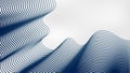 Vector Dark Blue Curving Lines Mesh in Grey Background