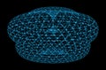 Abstract mesh volumetric surface. Stylized image of a star map of universe