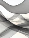 Abstract Mesh Wave Monochrome Rendering of Intersecting Fluid Structures on White Background Royalty Free Stock Photo