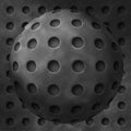 Abstract metal balls with holes Royalty Free Stock Photo