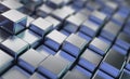 abstract metal cubes Royalty Free Stock Photo