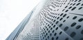 Abstract metal facade with rhythmic perforations and minimalistic concept Royalty Free Stock Photo