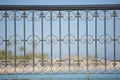 Abstract metal railing pattern Royalty Free Stock Photo