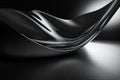 Abstract metal sculpture with curved smooth shiny surface Royalty Free Stock Photo