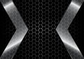 Abstract Metallic backdrop with hexagon grid background