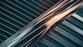 Abstract metallic background formed by straight and sinuous lines