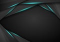 Abstract metallic black blue frame sport design concept innovation background