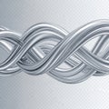 Abstract metallic braided pattern with smooth curves and shimmering highlights Royalty Free Stock Photo